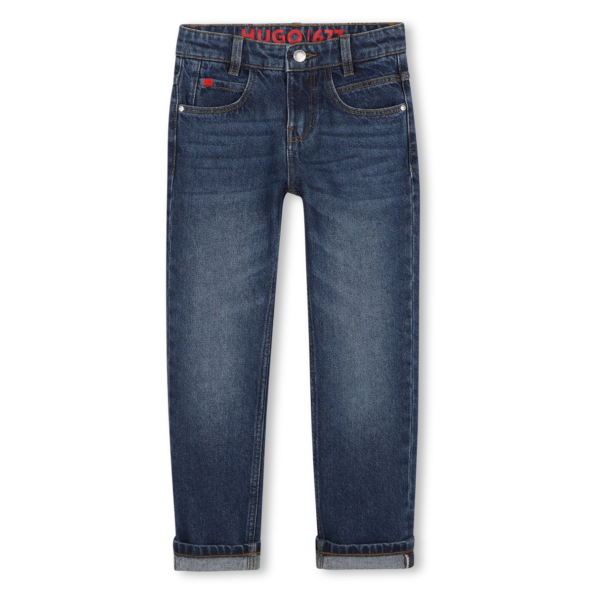 Pantalon en denim dble stone+brossage, HUGO KIDSWEAR