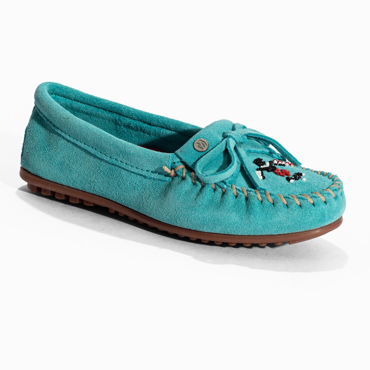 Mocassins en cuir Thunderbird Animikii turquoise, MINNETONKA