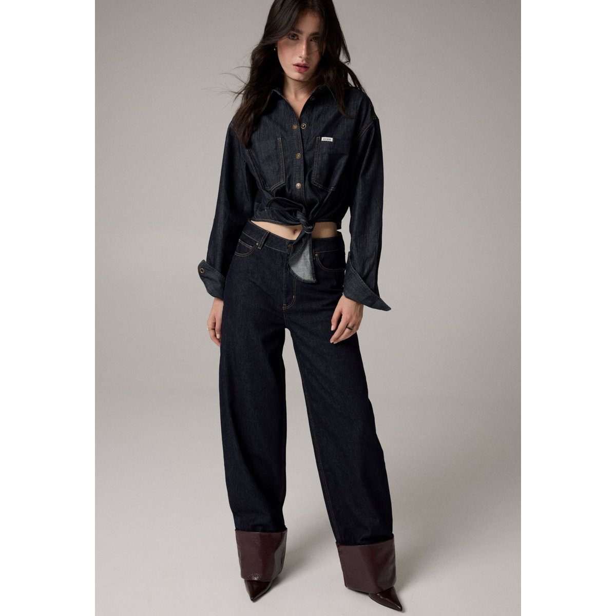 Jeans À Jambes Larges bleu, GUESS
