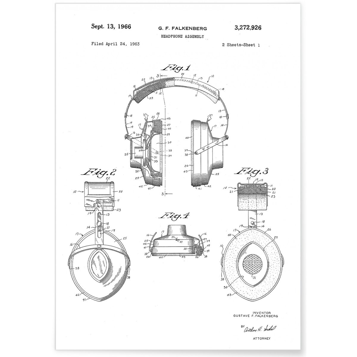 Affiche Brevet Casque blanc, L'AFFICHERIE