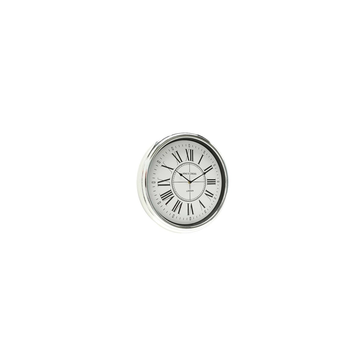 Horloge Ronde Chiffres Romains Plastique Argenté argent, WADIGA