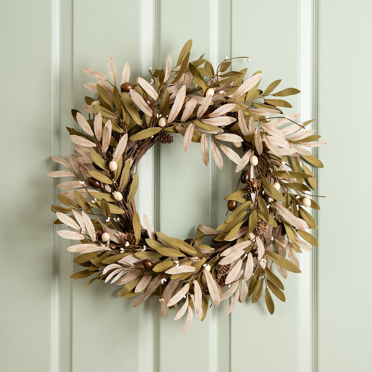 55cm Olive & Cone Wreath green, SO'HOME