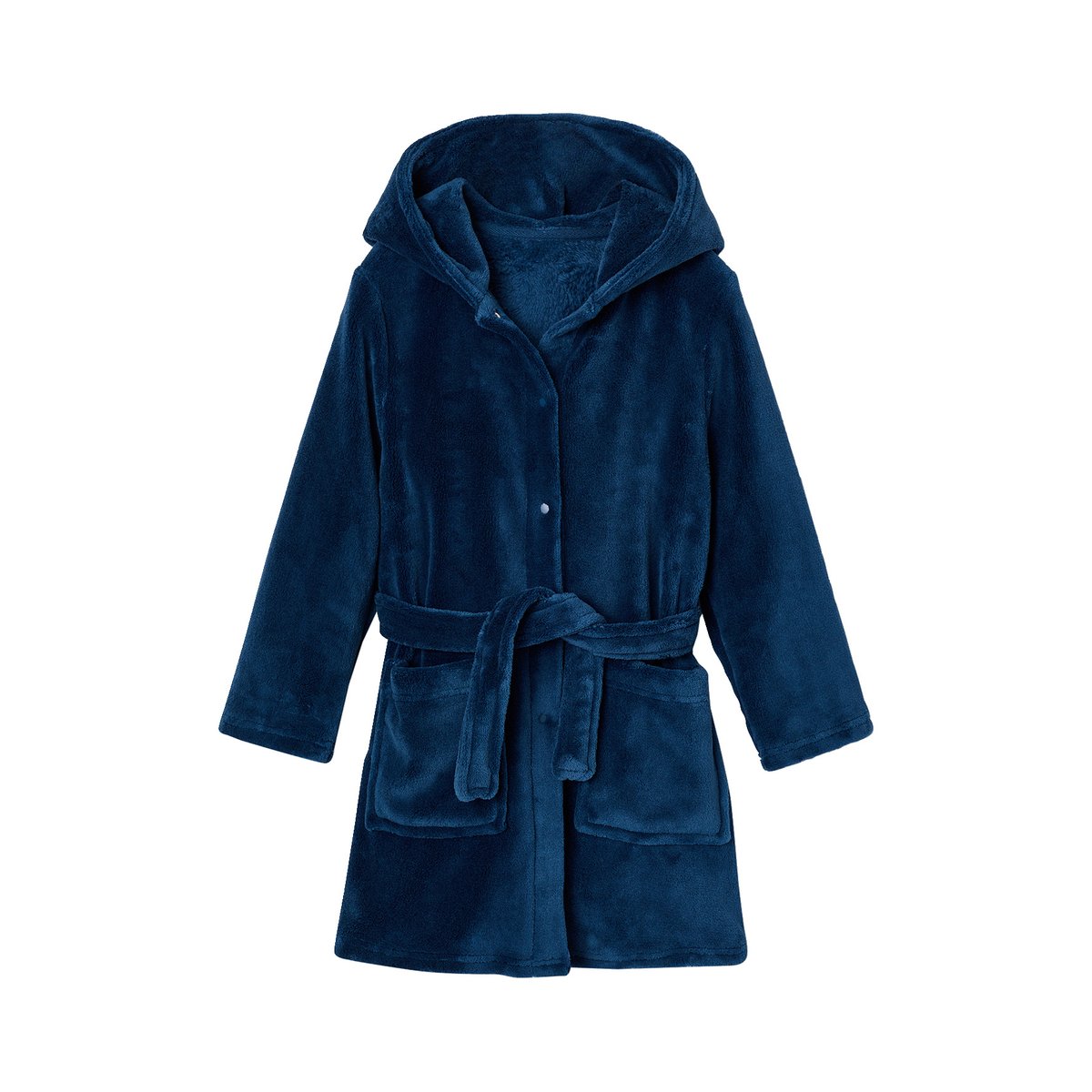 Robe de chambre à capuche bleu océan, VERTBAUDET