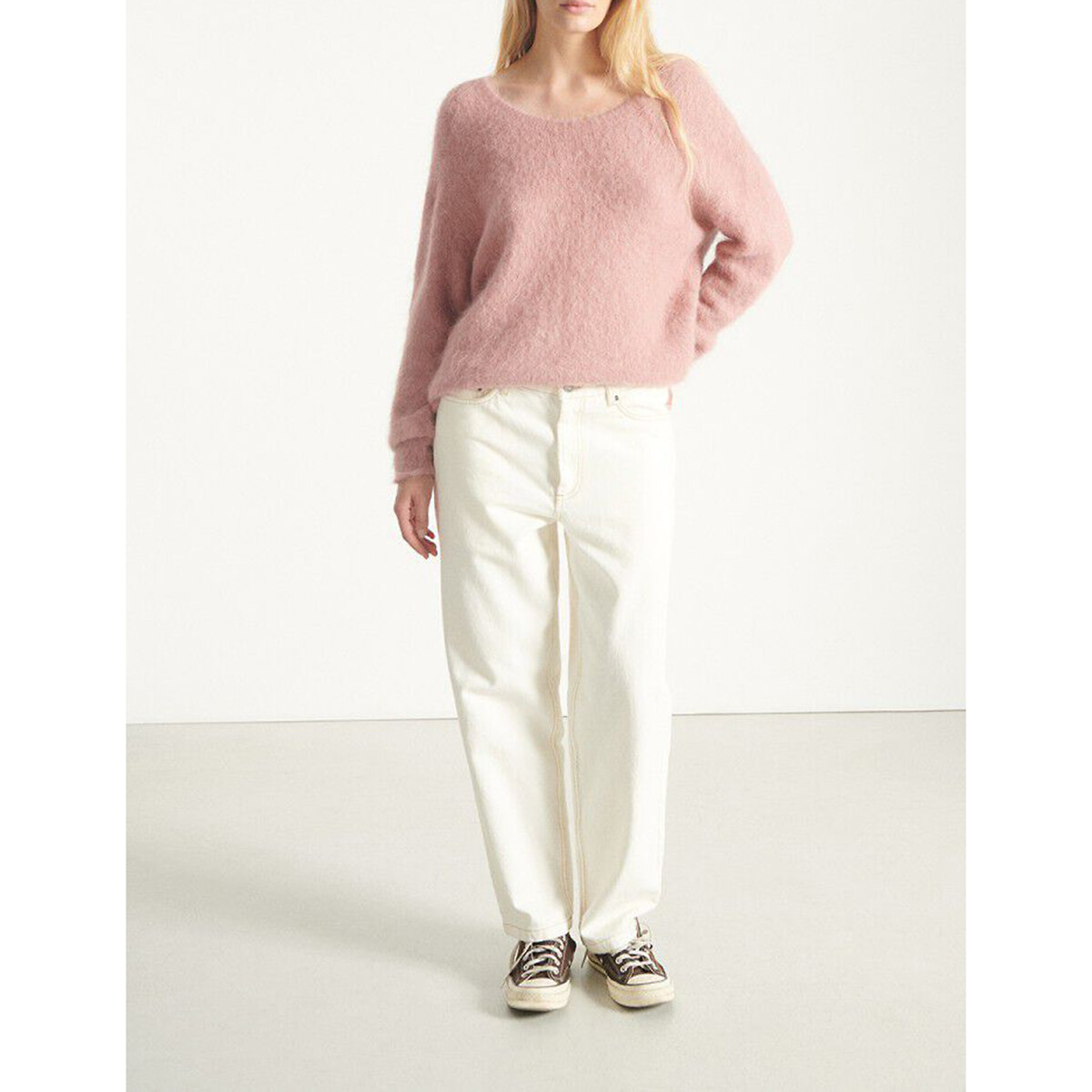 Nuny Crew Neck Jumper with Long Sleeves dusty pink, AMERICAN VINTAGE