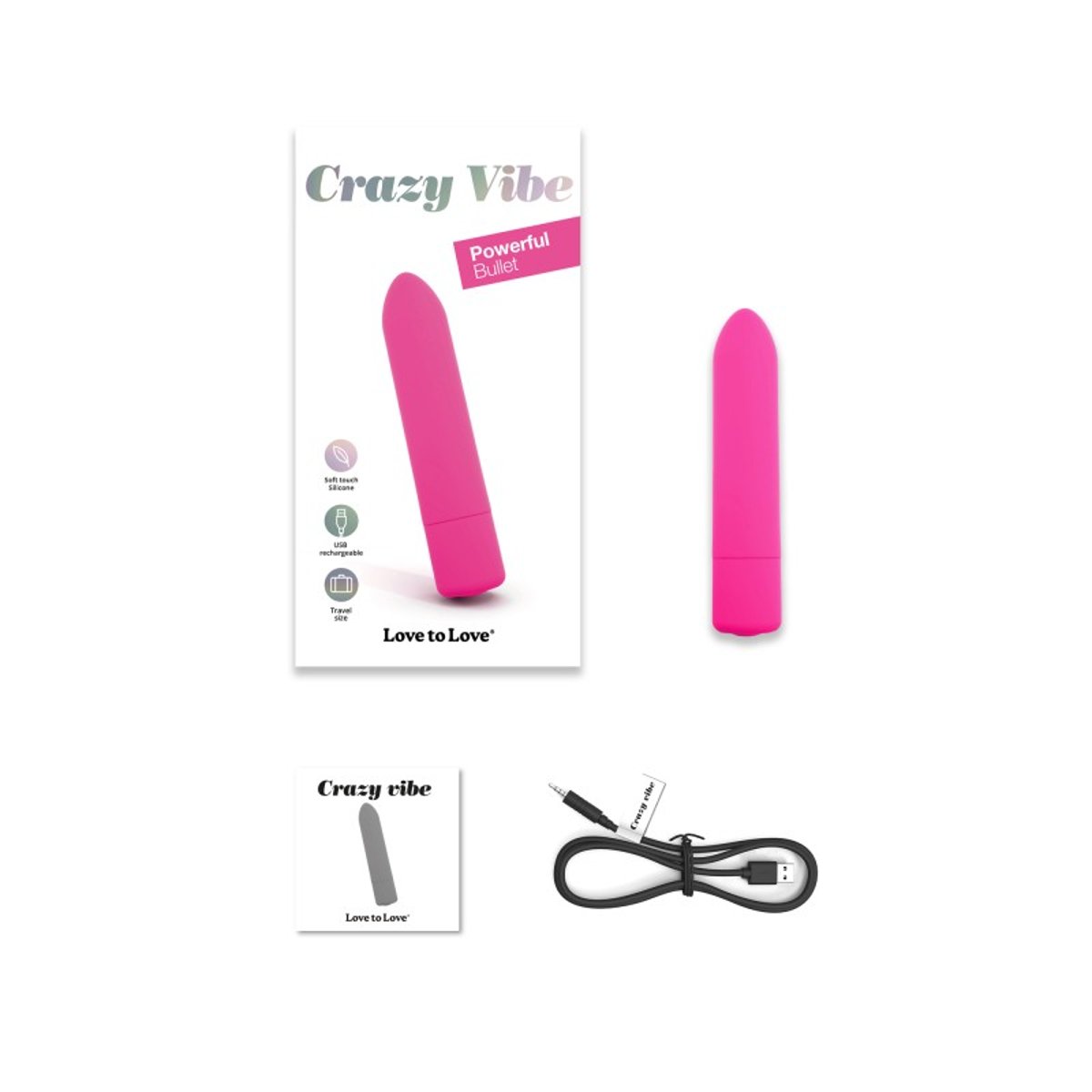 Crazy vibe stimulateur rose, LOVE TO LOVE