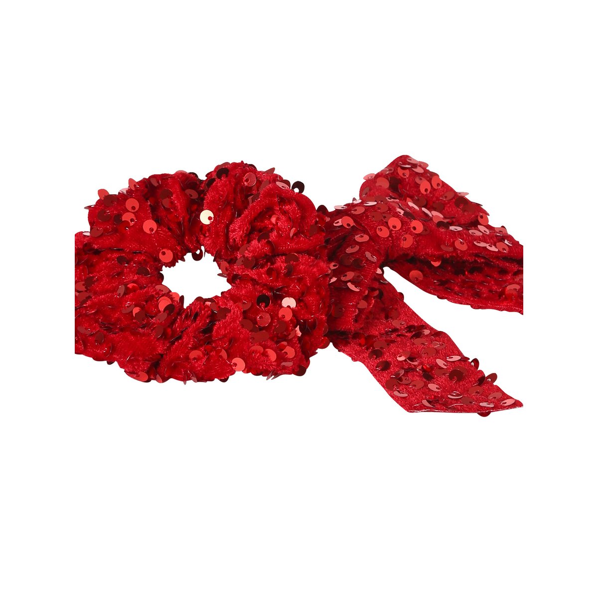 Barrette et chouchou à sequins rouge, VERTBAUDET
