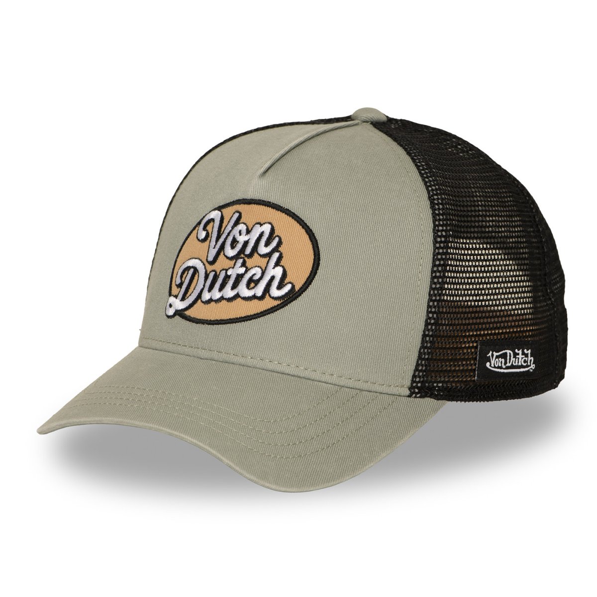 Casquette trucker ACID kaki clair/beige/noir, VON DUTCH