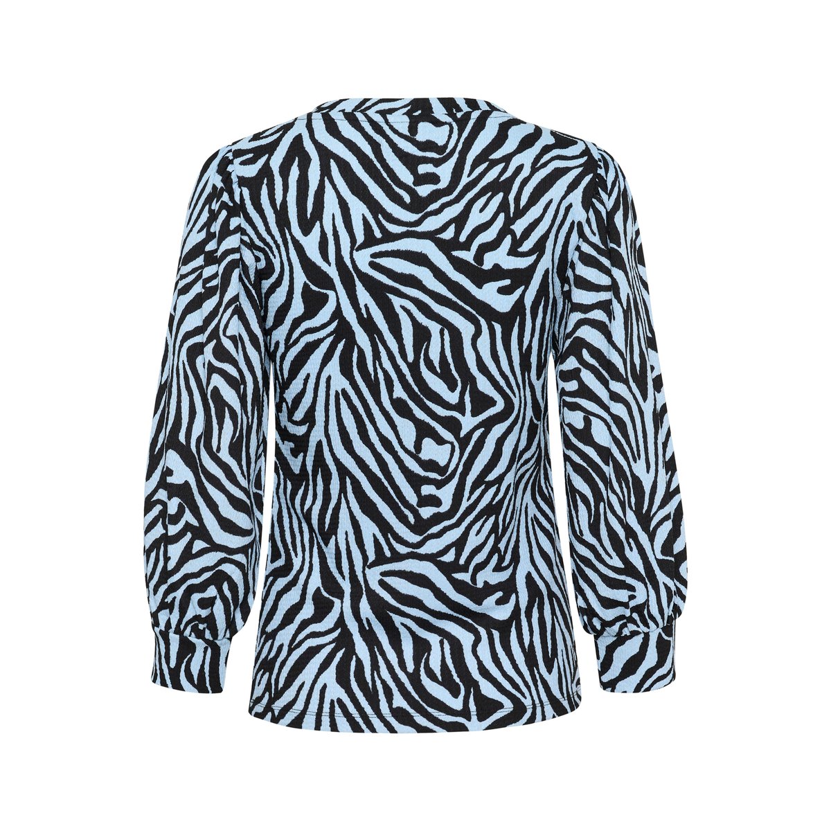 T-shirt bleu/noir graphic, KAFFE