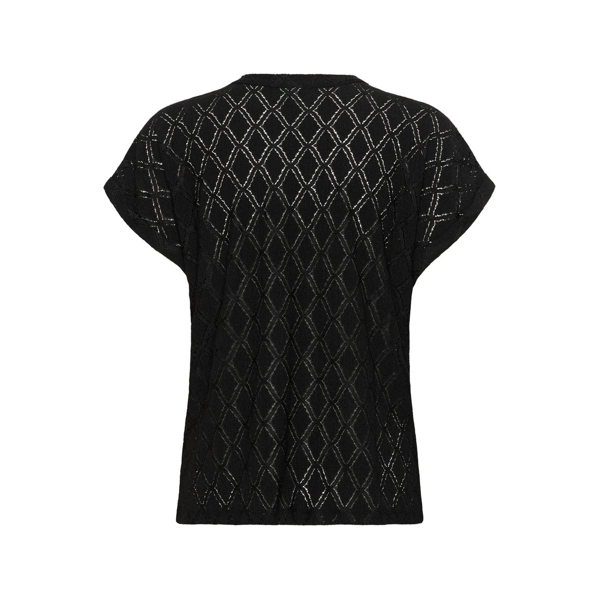 Short sleeved blouse noir black, KAFFE