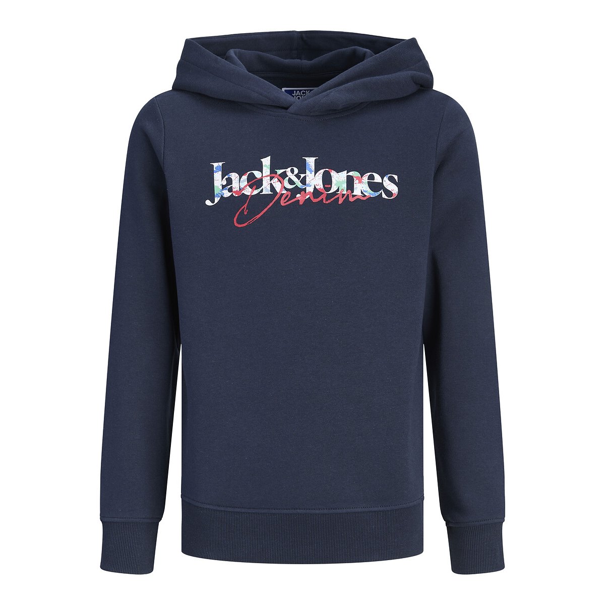 Sweat à capuche en molleton bleu marine, JACK & JONES JUNIOR