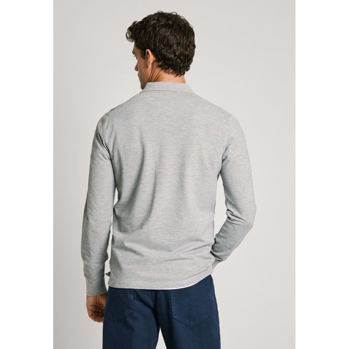 Polo à manches longues New Oliver gris chine, PEPE JEANS