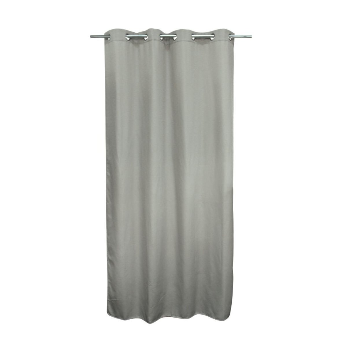 Rideau obscurcissant et thermique effet lin 140x240cm gris, ORNAMI