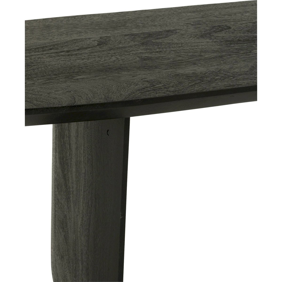 Banc en bois d'acacia design sculptural noir, RECOLLECTION