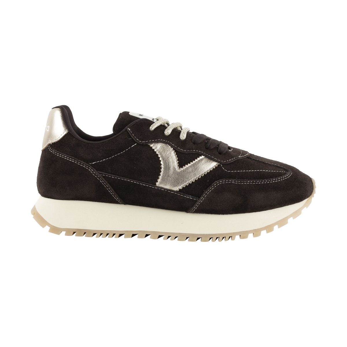Basket Basse Cuir marron, VICTORIA