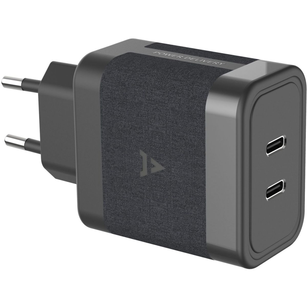 Chargeur ordinateur portable 65W charge rapide 2 USB-C - Noir couleur unique, ADEQWAT