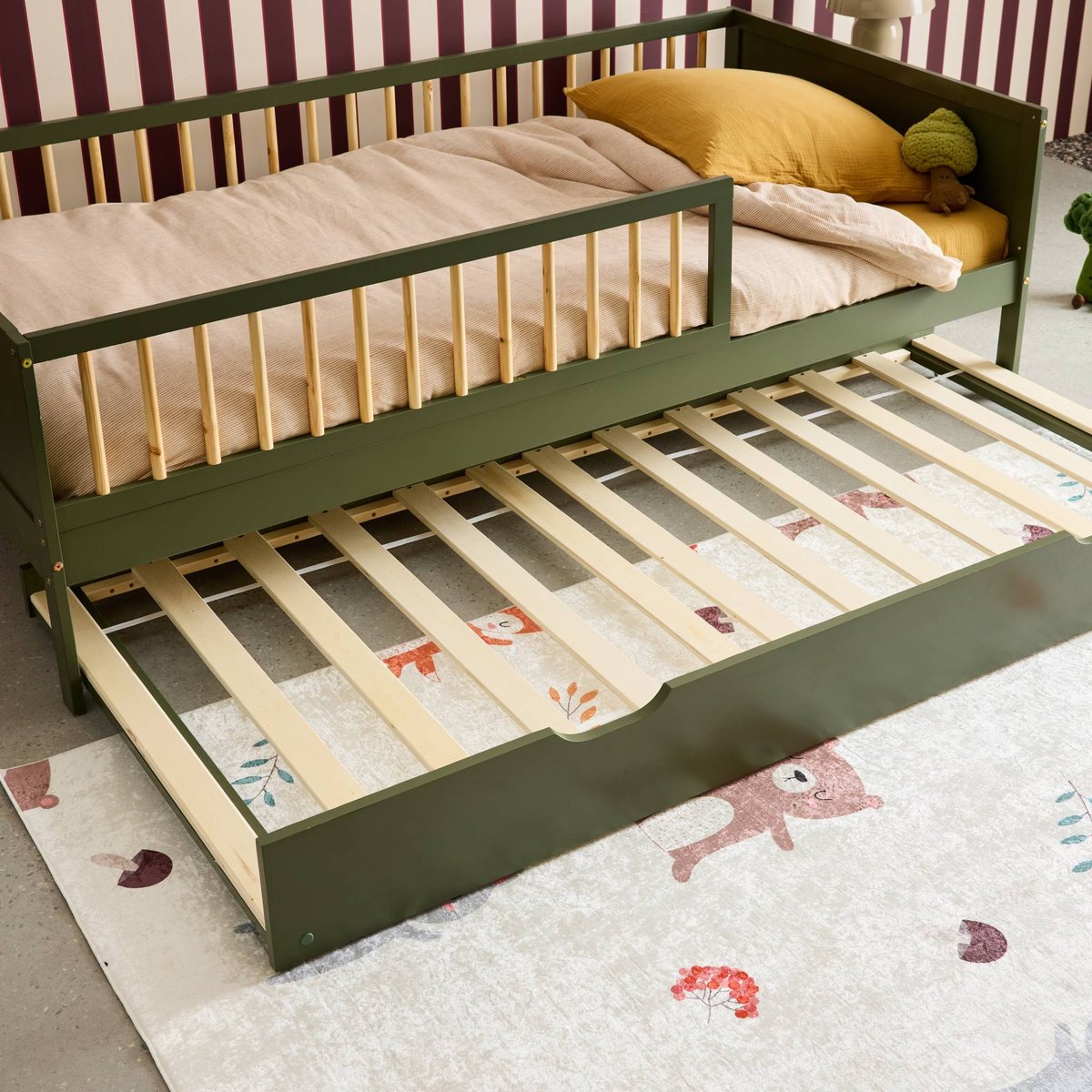 Tiroir lit enfant bois de pin TIROIR LIT 190X94 CM blanc, SWEEEK