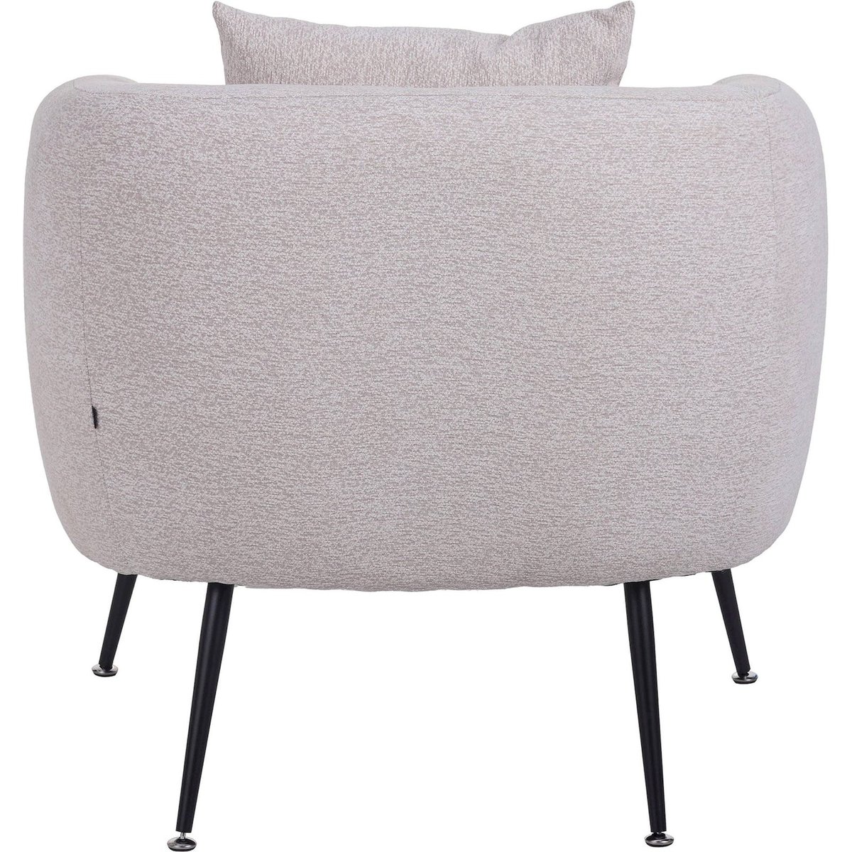 Fauteuil lounge en chenille collection INGLEDE beige clair et noir, RECOLLECTION