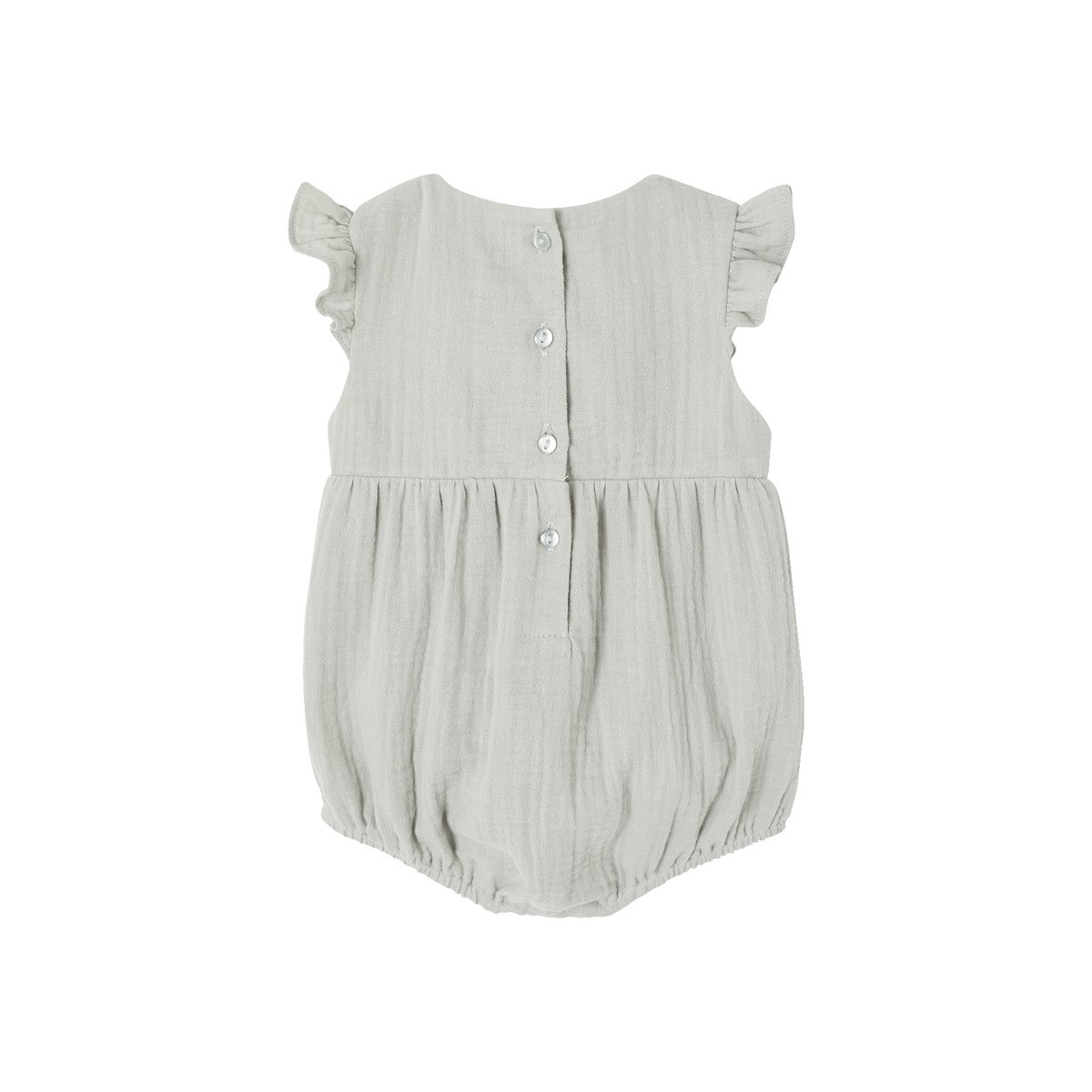 Barboteuse bébé en gaze de coton vert sauge, VERTBAUDET