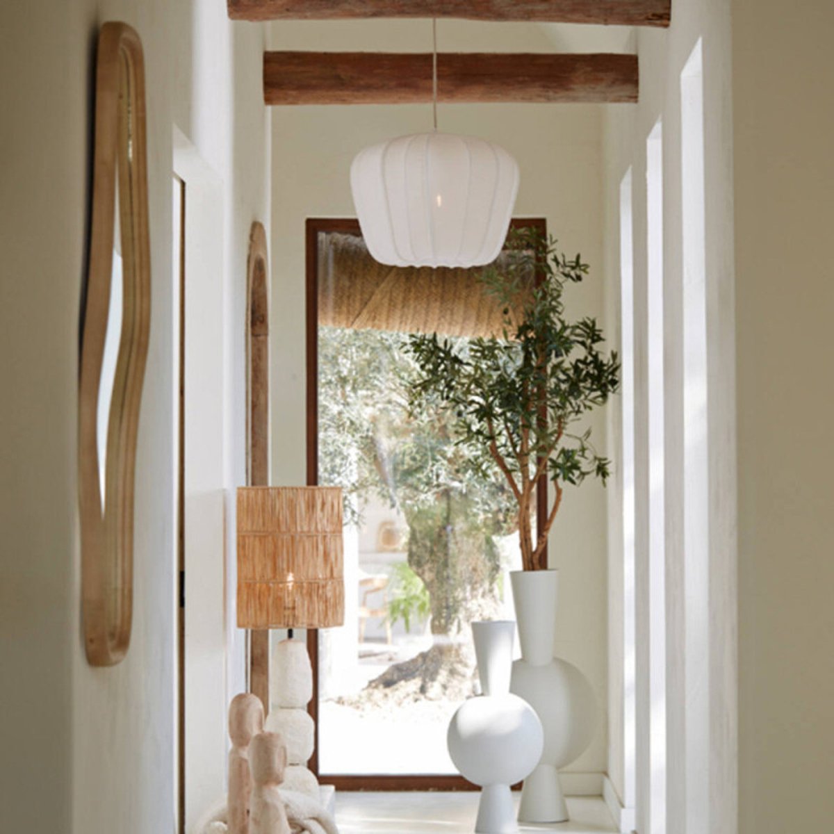 Suspension tissu blanc Diam 60 Zubedo blanc, MILLUMINE