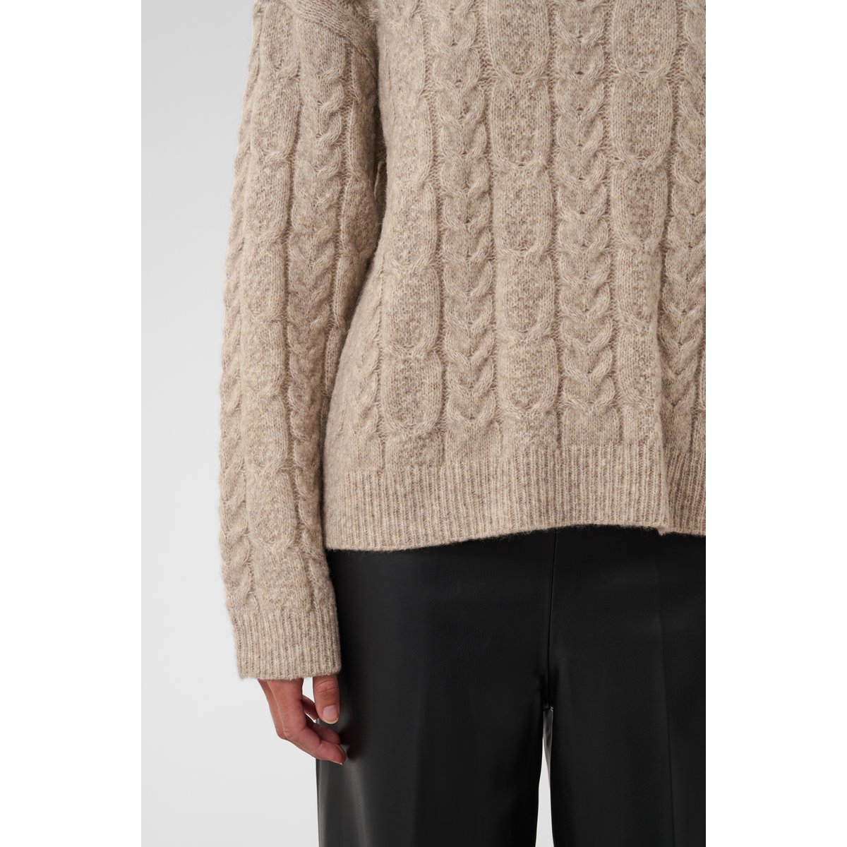 Pullover tricoté beige walnut melange, SOAKED IN LUXURY