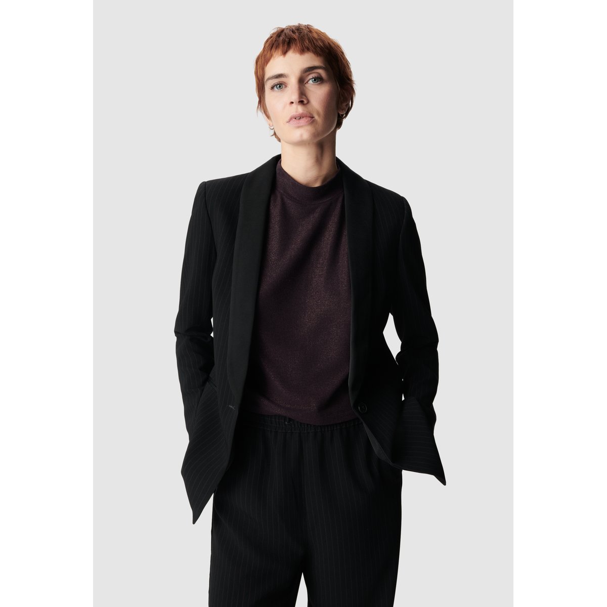 Veste de tailleur rayures tennis noir, IKKS