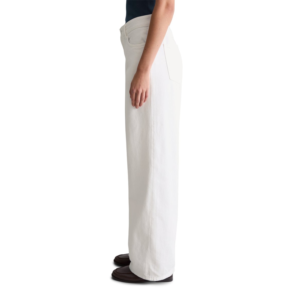 Jeans modèle Tomke large en doux mélange de coton organique et de lyocell blanc, MARC O’POLO DENIM