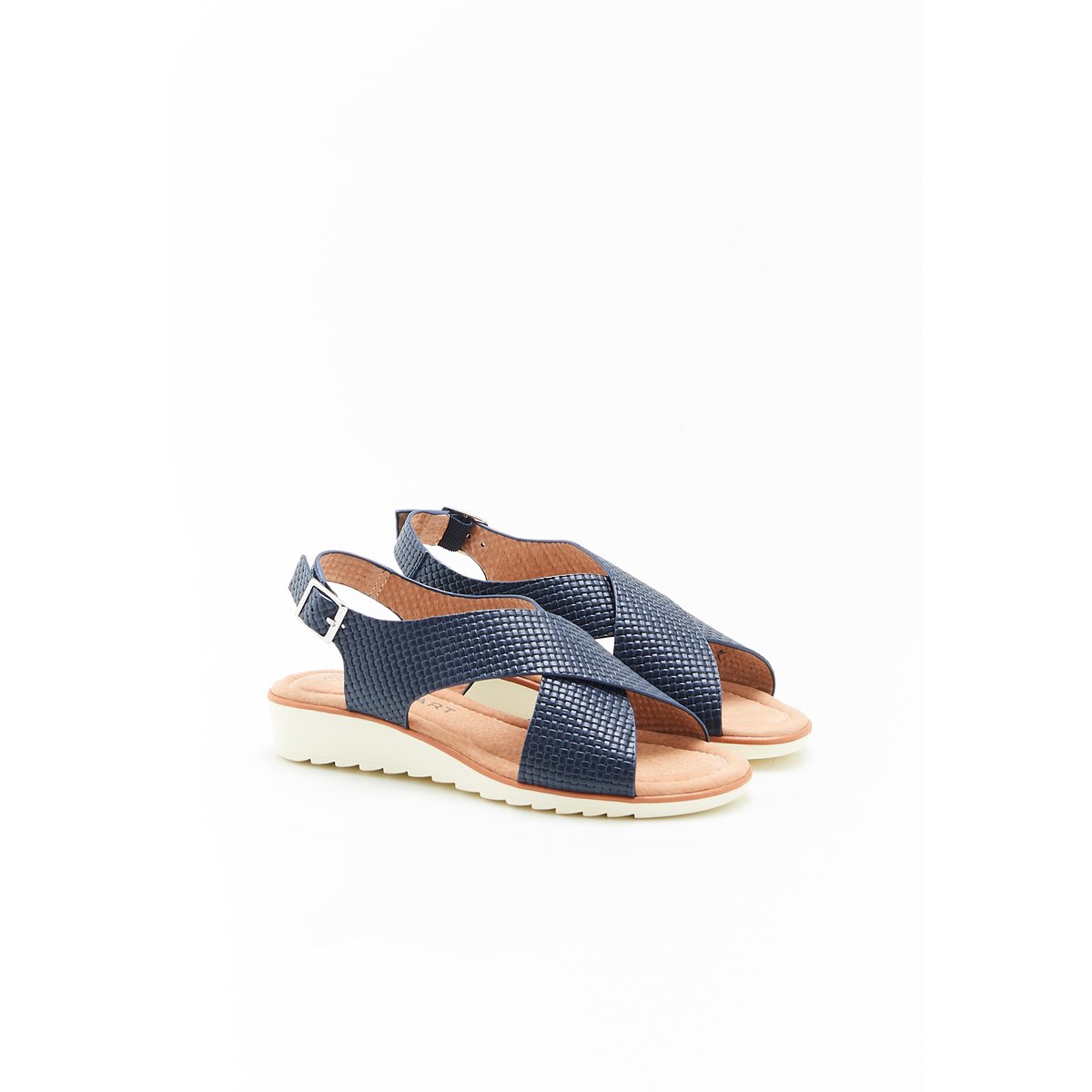 Sandales brides croisées Amortyl bleu marine, DAMART
