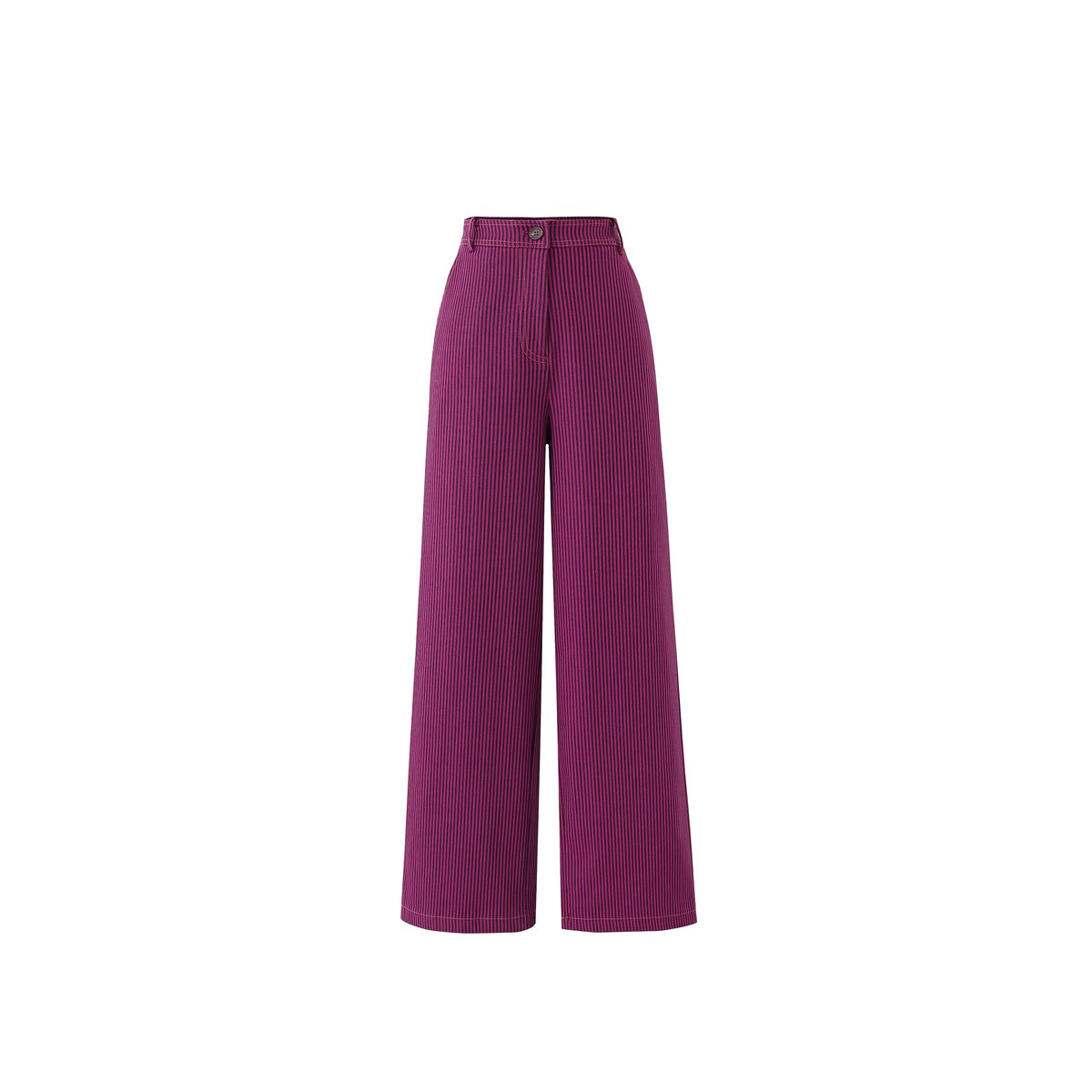 Pantalon en coton NIGELLE rose fuchsia, FRNCH