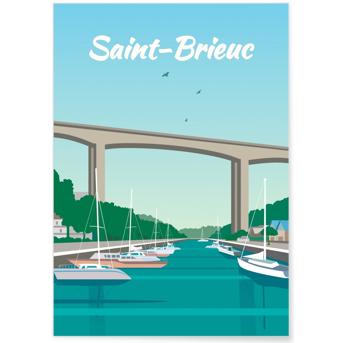 Affiche ville Saint-Brieuc blanc, L'AFFICHERIE