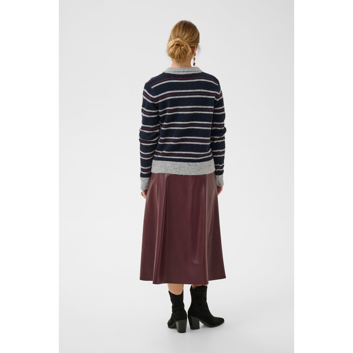 Pullover tricoté bleu navy stripe, CREAM