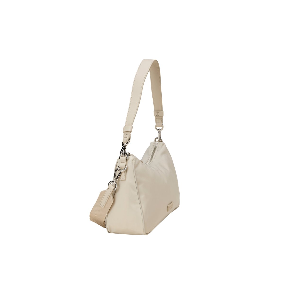 Sac à bandoulière medium en matériau recyclé gris clair, MARC O'POLO