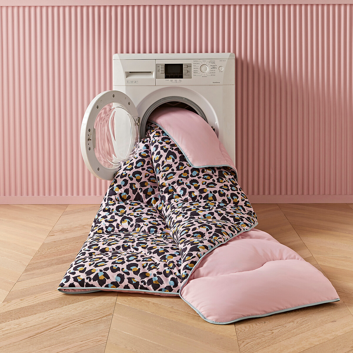 Eleanor Bowmer 10.5 Tog Leopard Coverless Duvet and Pillowcase Set multi-coloured, NIGHT LARK