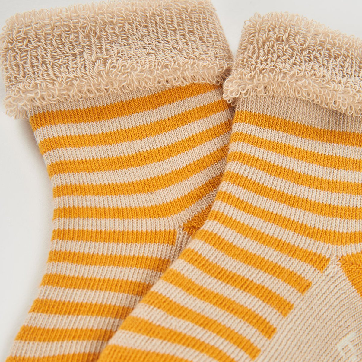 Lot chaussettes bébé imprimé renard jaune, BOBOLI