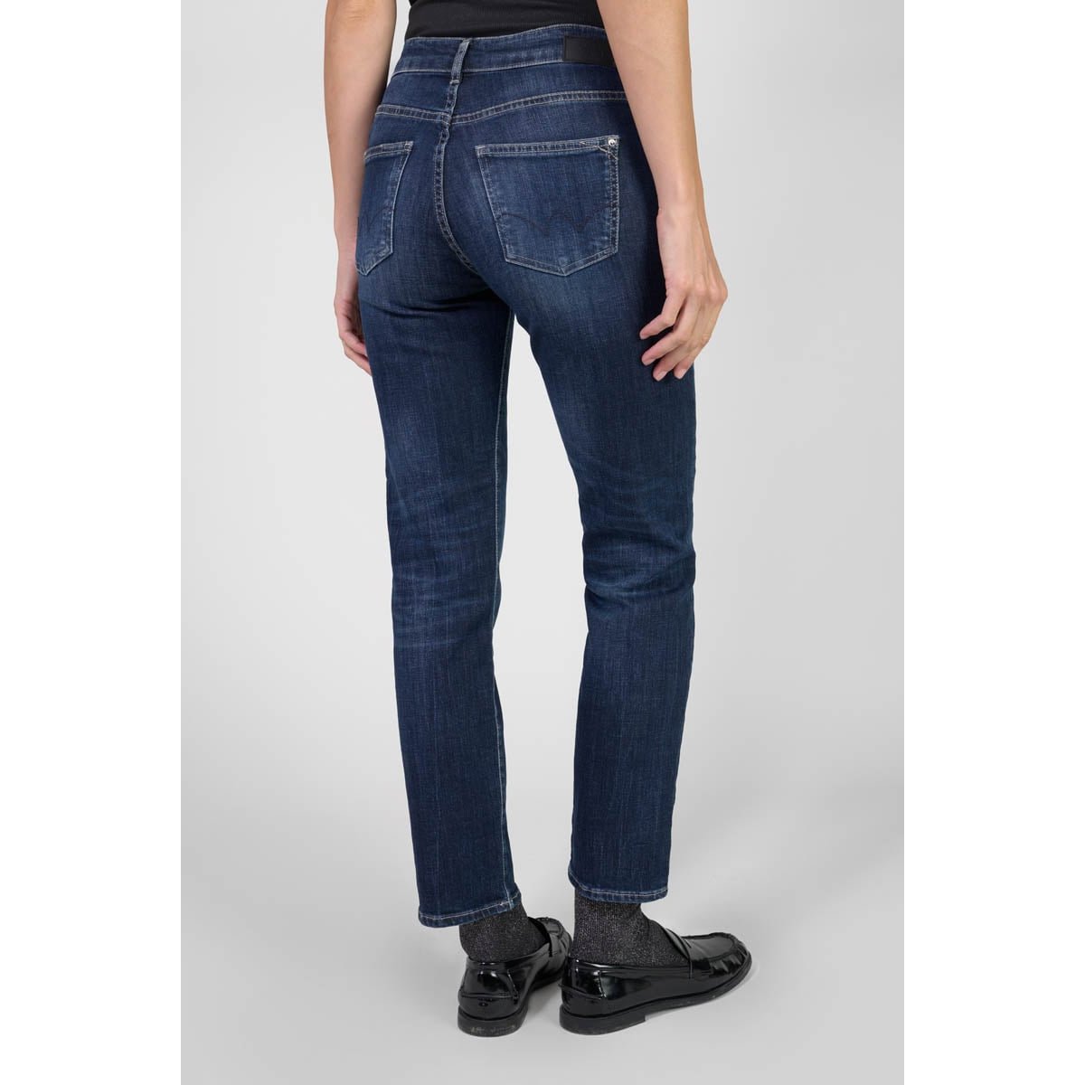 Jeans droite 400/17 mom , 7/8ème blue, LE TEMPS DES CERISES