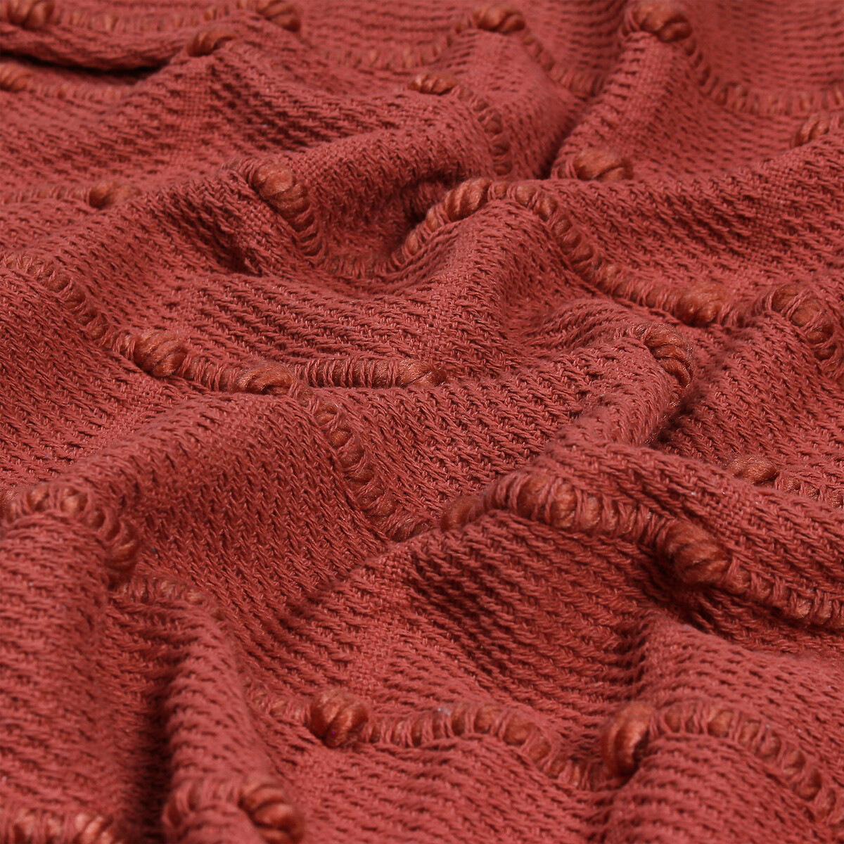 Motti Tufted Stripe Throw natural/red clay, FURN.