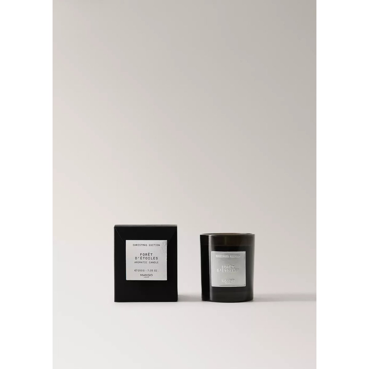 Bougie parfumée FORÊT D’ÉTOILES 200 g argent, MANGO HOME