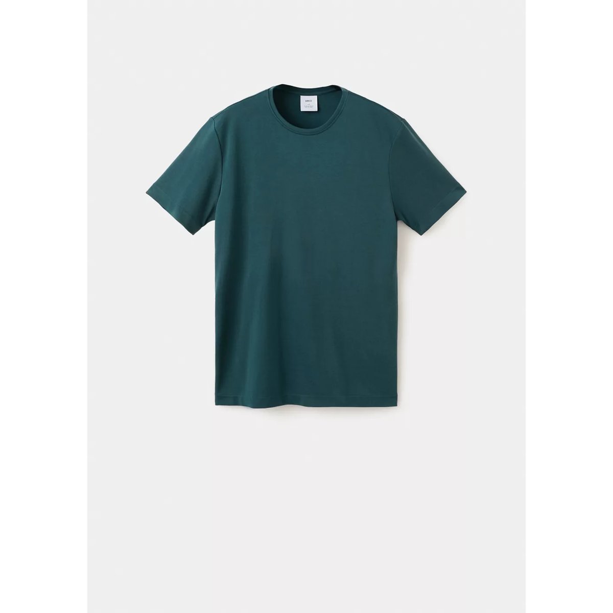 T-shirt slim-fit manches courtes vert foncé, MANGO MAN