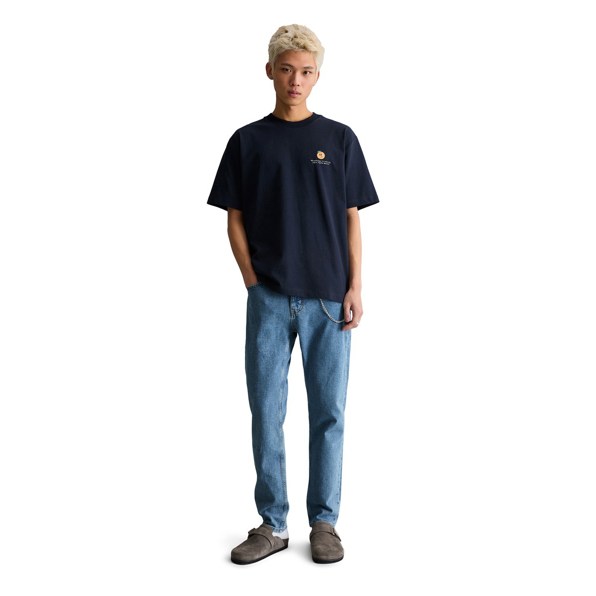 T-shirt surdimensionné avec impression dans le dos bleu foncé, MARC O’POLO DENIM