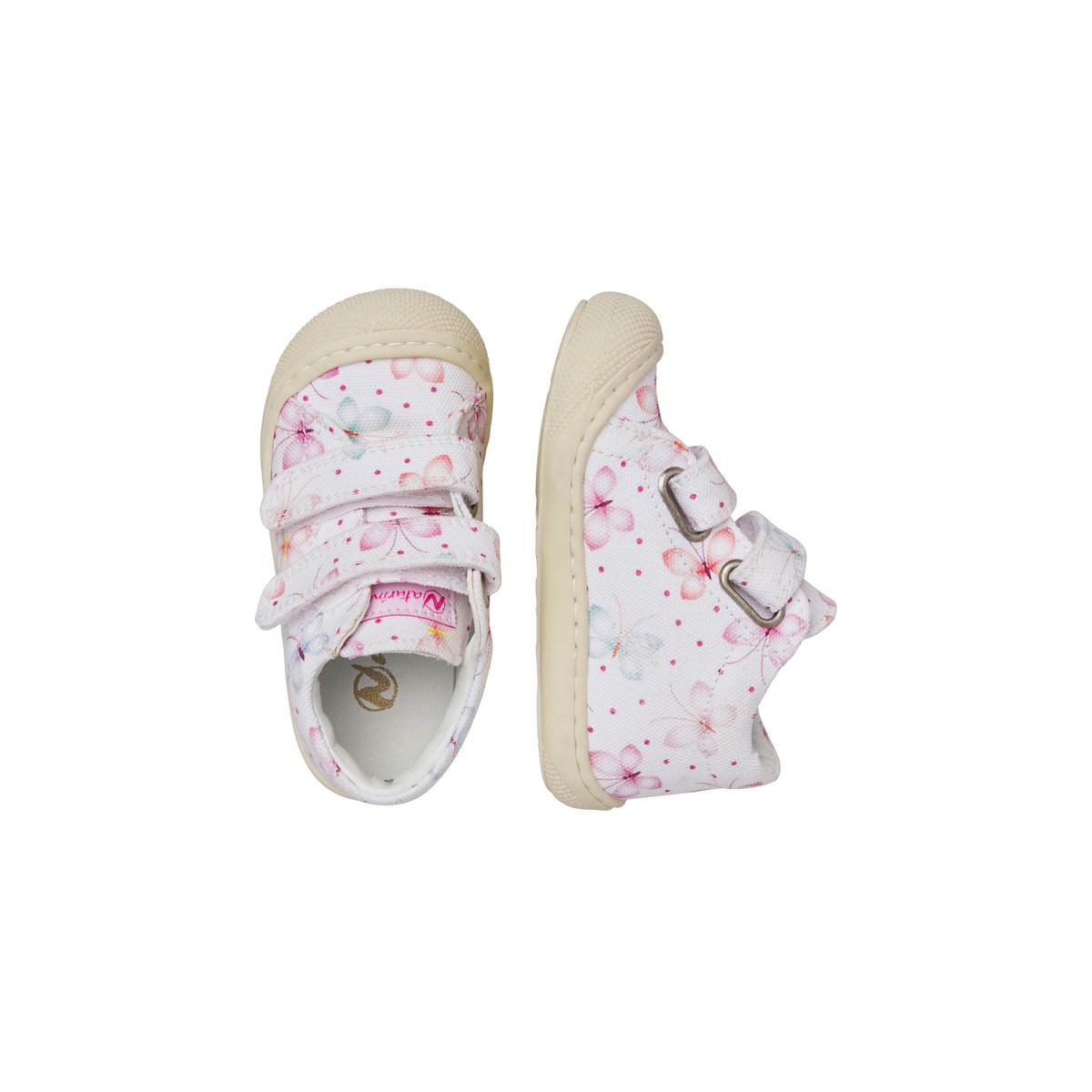 Chaussures premiers pas en tissu COCOON VL blanc-, NATURINO
