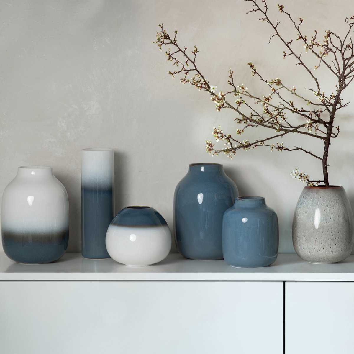 Vase Nek Bleu Uni Grand LAVE bleu, LIKE. BY VILLEROY & BOCH