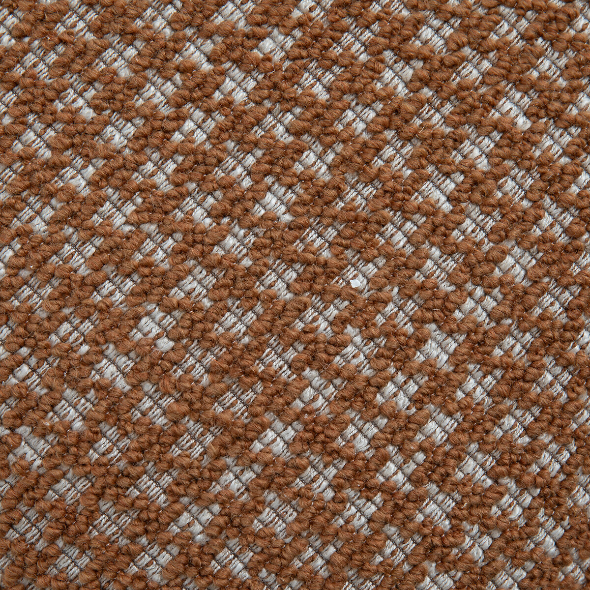 Pouf en jacquard pied de poule, CLEOPHEE noix de pécan, AM.PM