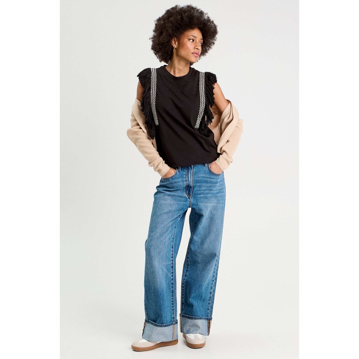 Gilet manches longues sable, CACHE CACHE