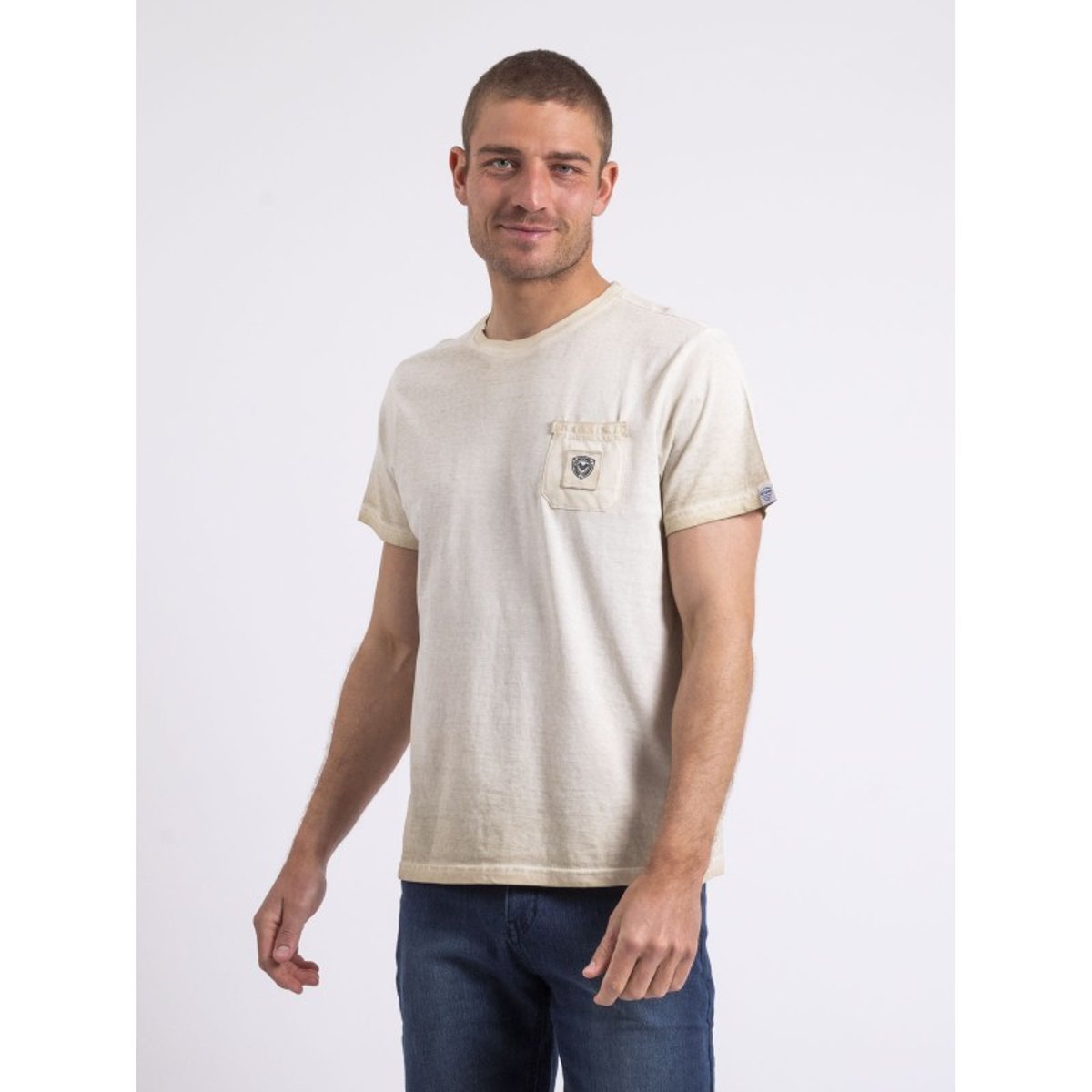 T-shirt Col Rond Niravelo beige, RITCHIE