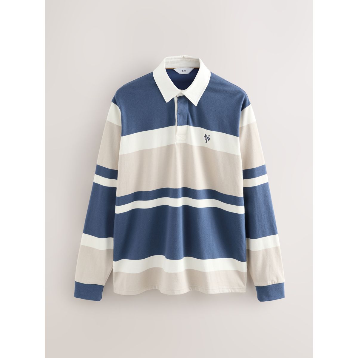 Maillot de rugby rayures bleues/neutres, NEXT