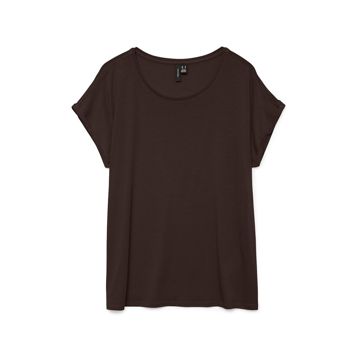 T-Shirt mit kurzen Ärmeln schokolade, VERO MODA