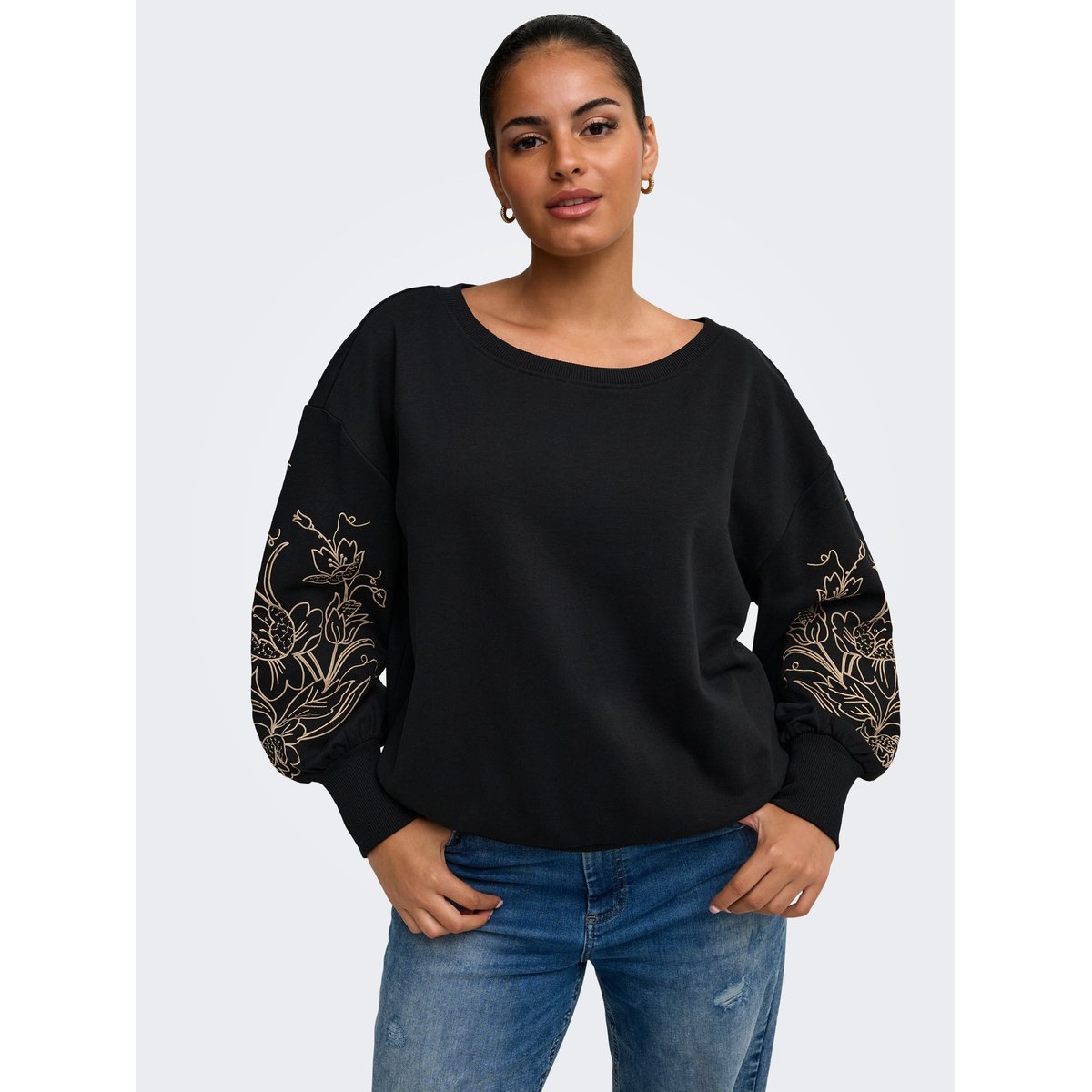 Sweat-Shirt black 1, ONLY CARMAKOMA