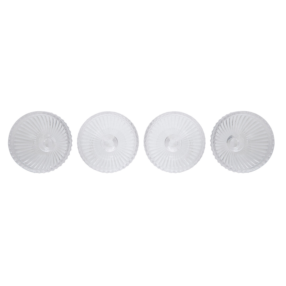 Set of 4 Glass Ice Cream Bowls transparent, SO'HOME