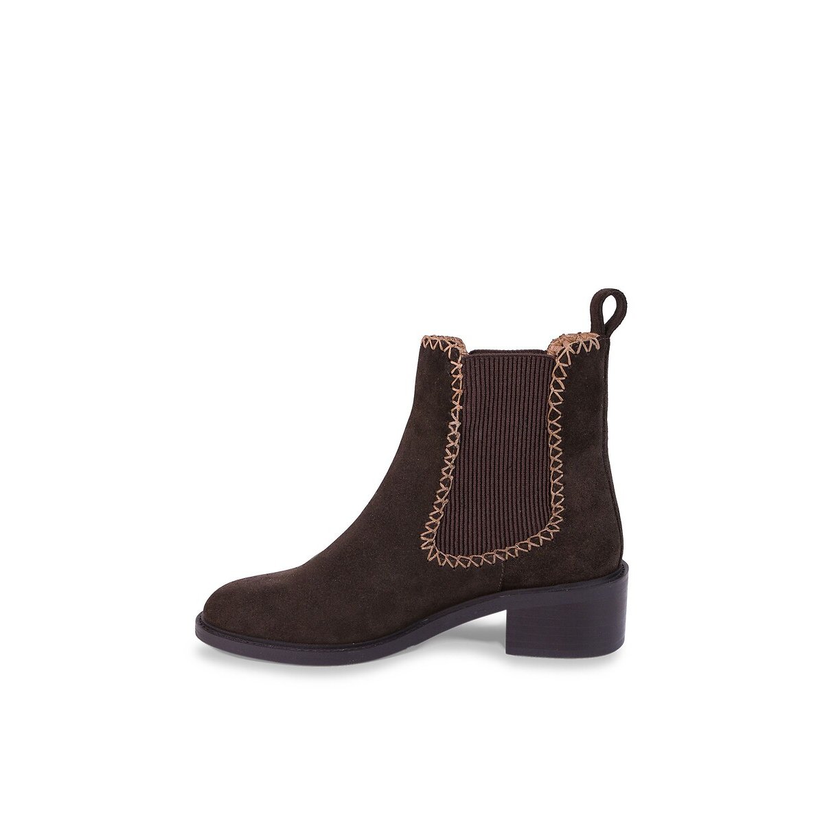 Bottines chelsea en cuir suède, ZANITA marron, LES TROPEZIENNES PAR M.BELARBI