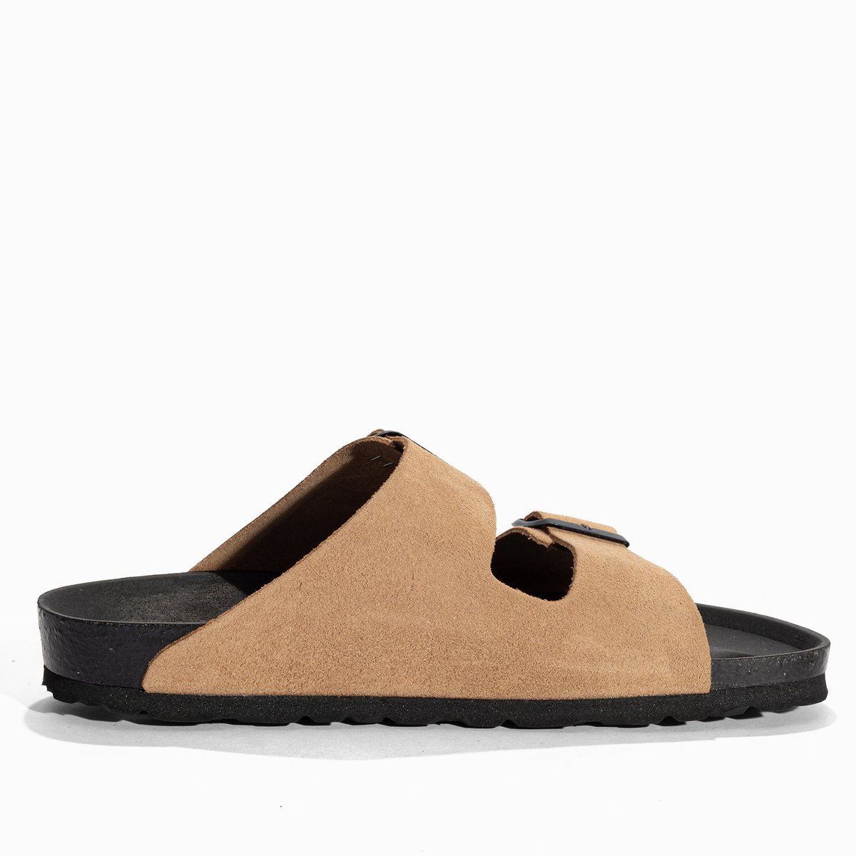 Sandales en cuir suedé ATLAS beige foncé, BAYTON