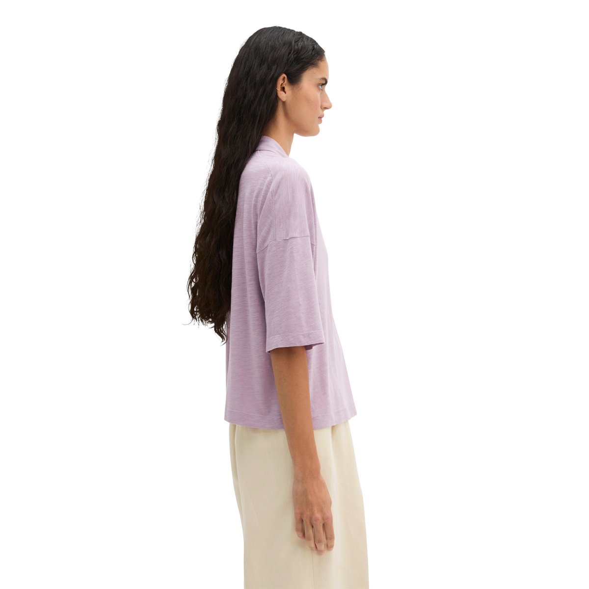 Blouse en jersey regular avec LENZING™ ECOVERO™ lilas, MARC O'POLO